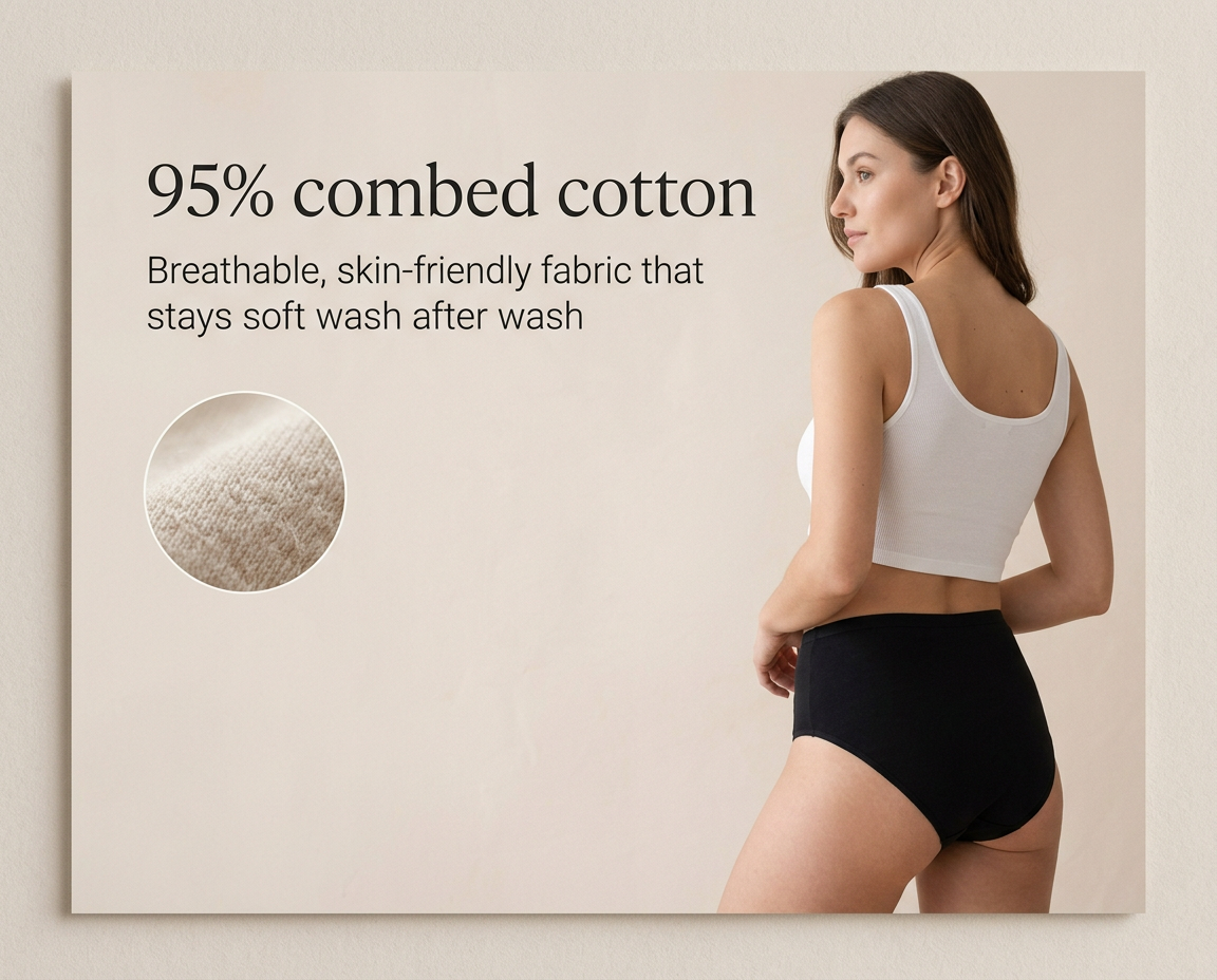 95% combed cotton